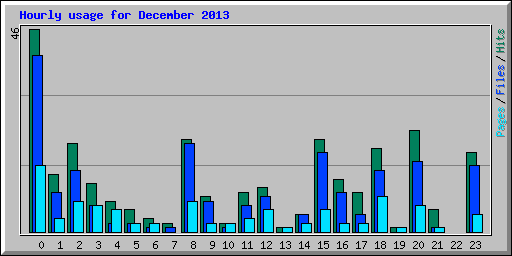 Hourly usage for December 2013