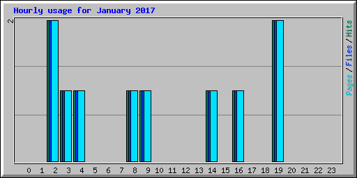 Hourly usage for January 2017