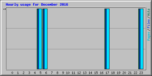 Hourly usage for December 2016