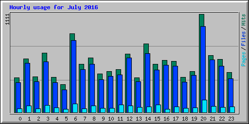 Hourly usage for July 2016